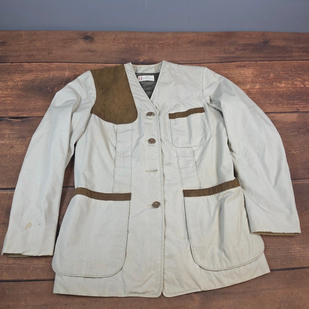 The Fireside Cottage Shooting Jacket Womens 10 Beige Fair Remington Buttons